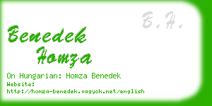benedek homza business card